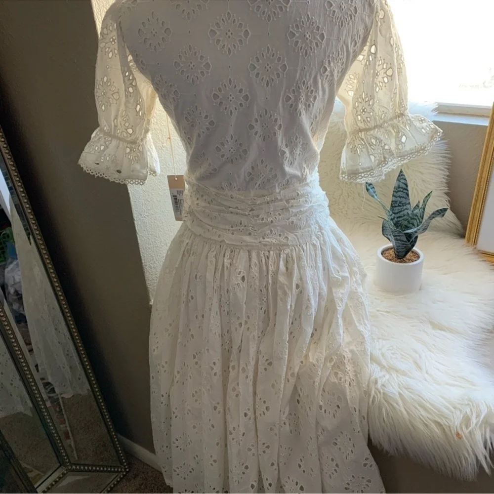 ANTHROPOLOGIE Love the label Puff Sleeve LaceDress - Picture 3 of 16